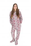 Weihnachtstraum-Kajamaz: Schlafanzug-Einteiler mit Füßlingen