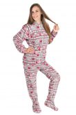 Weihnachtstraum-Kajamaz: Schlafanzug-Einteiler mit Füßlingen