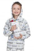 Weihnachts-Kajamaz Kidz: Schlafanzug-Einteiler für Kinder mit Füßlingen