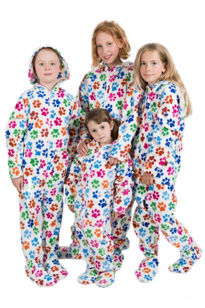 Hundepfoten-Kajamaz Kidz: Schlafanzug-Einteiler für Kinder mit Füßlingen