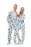 Kajamaz naktinės pelėdos: flanelinė pižama-kombinezonas suaugusiems